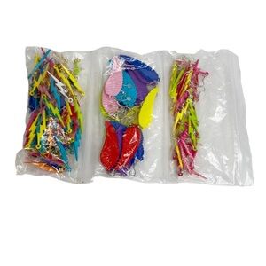 Colorful Lightening Bolts & Angel Wings Acrylic Dangle Earrings